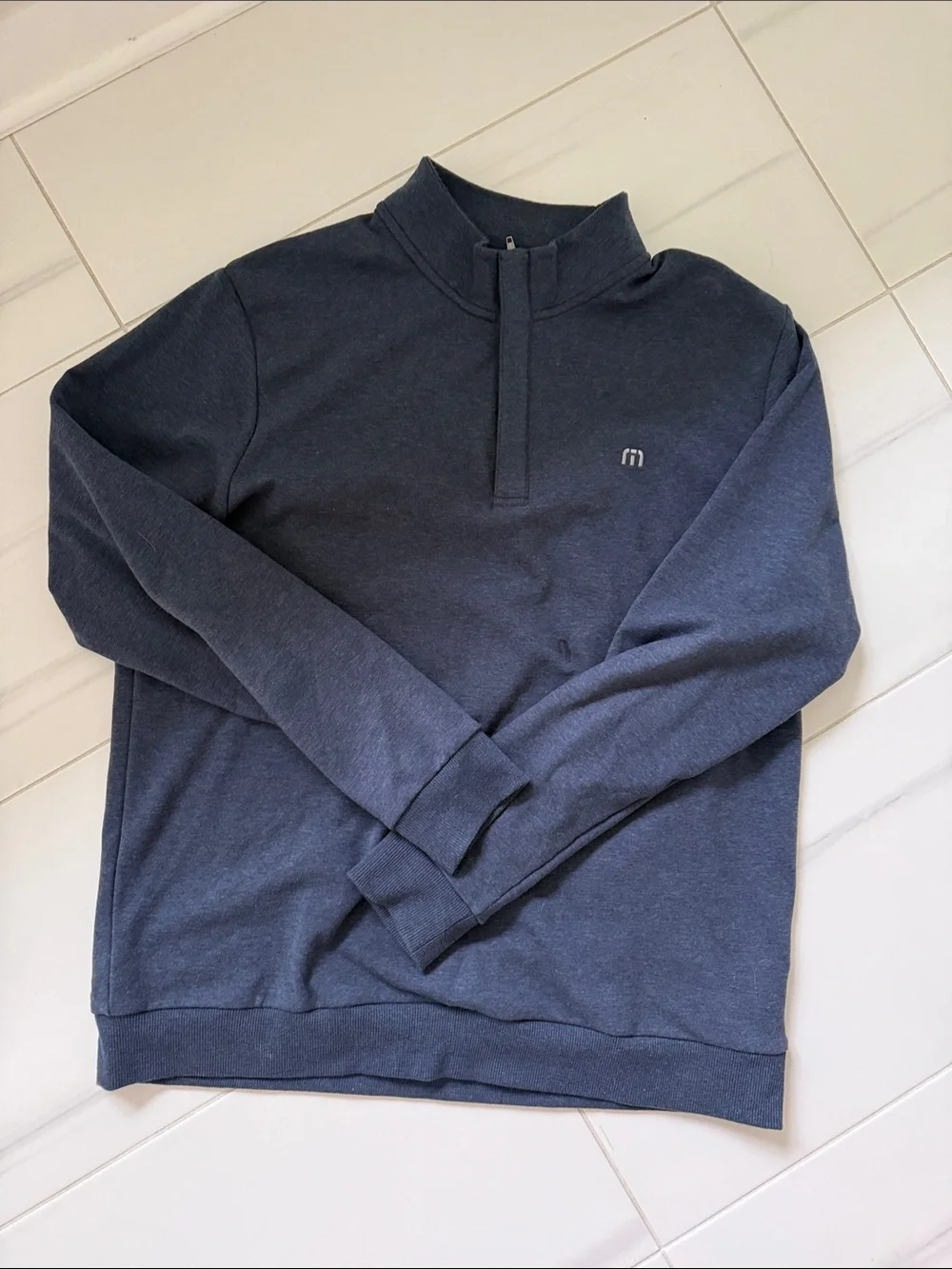 Travis Mathew Men's Quarter-Zip Pullover - Navy Blue